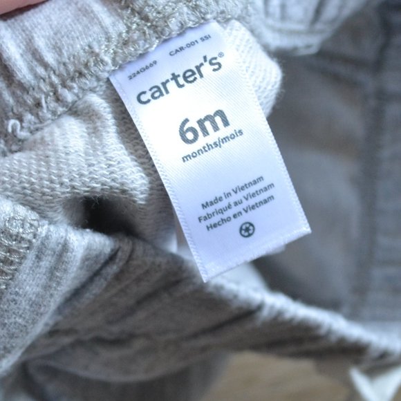 Carter's Sweatpants Pants Bundle Set Navy and Gray Size 6 months Bottoms - Picture 4 of 4